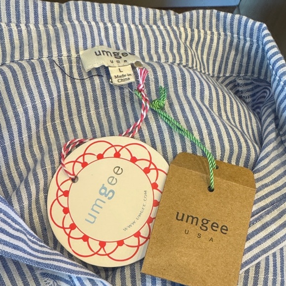 Umgee Blue and White Striped Shirt - Picture 2 of 2